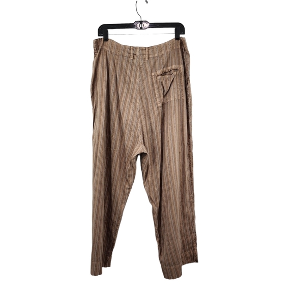 Shack Incorporated Women's 100% Silk Stripes Straight Leg Pants - L - Picture 5 of 6